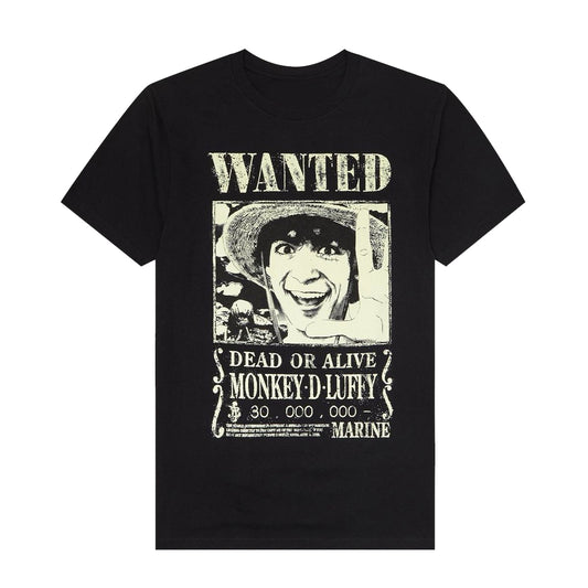 One Piece Luffy Live Action Wanted Poster T-Shirt